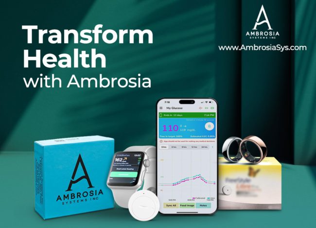 Ambrosia Real-time CGM and Smart Ring